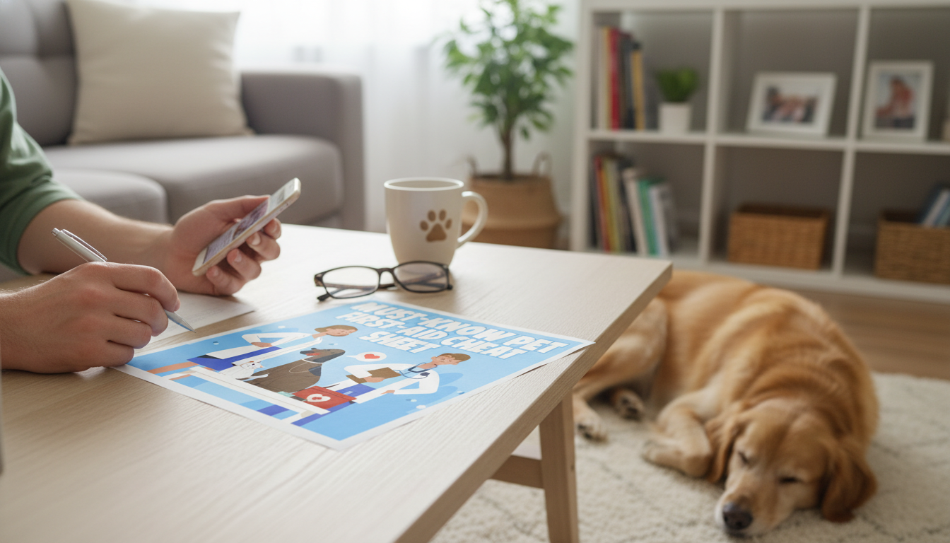 Printable Pet First Aid Cheat Sheet for Emergencies