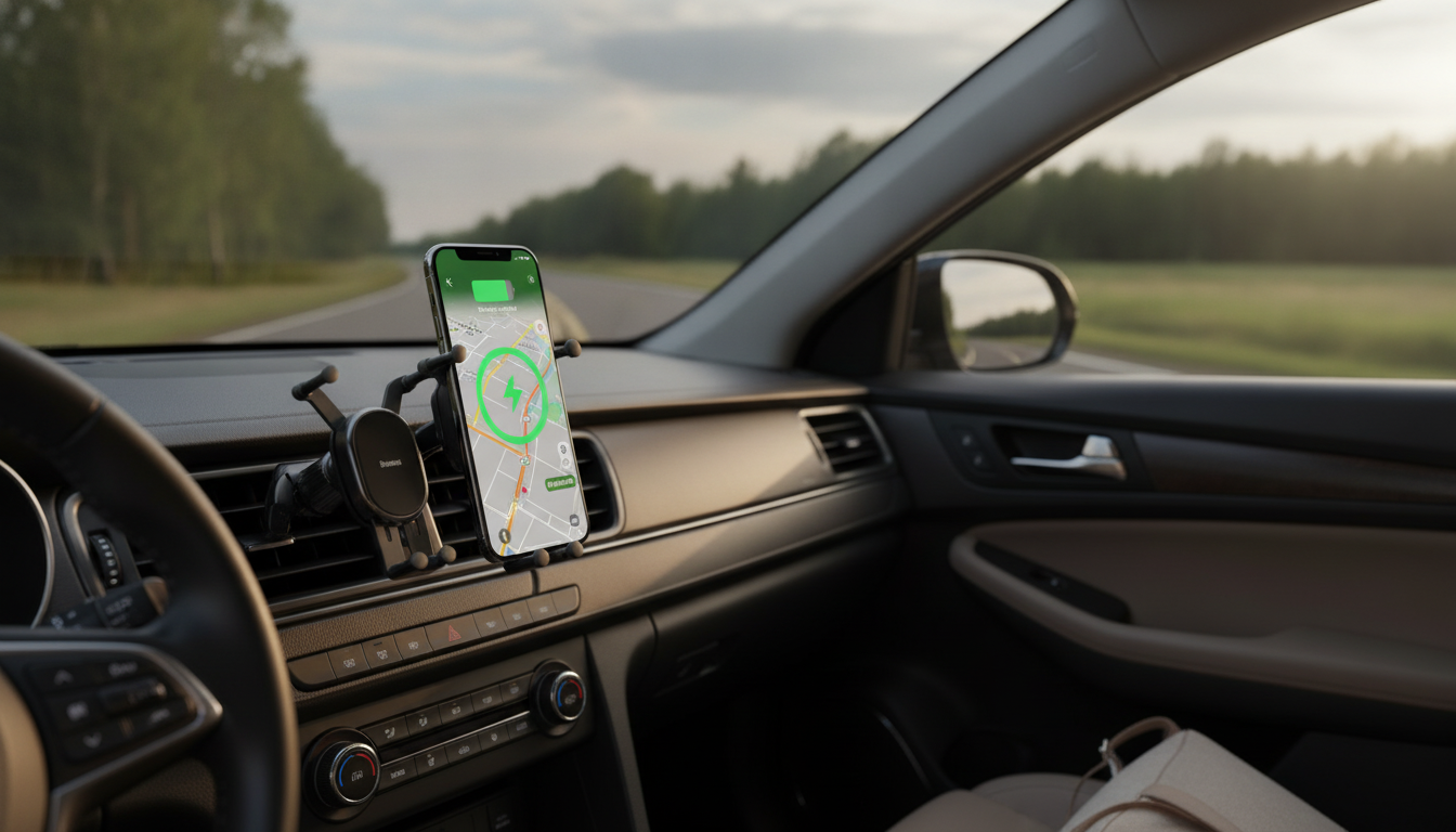 15W Qi Car Phone Mount: Auto-Locking + Fast Charging