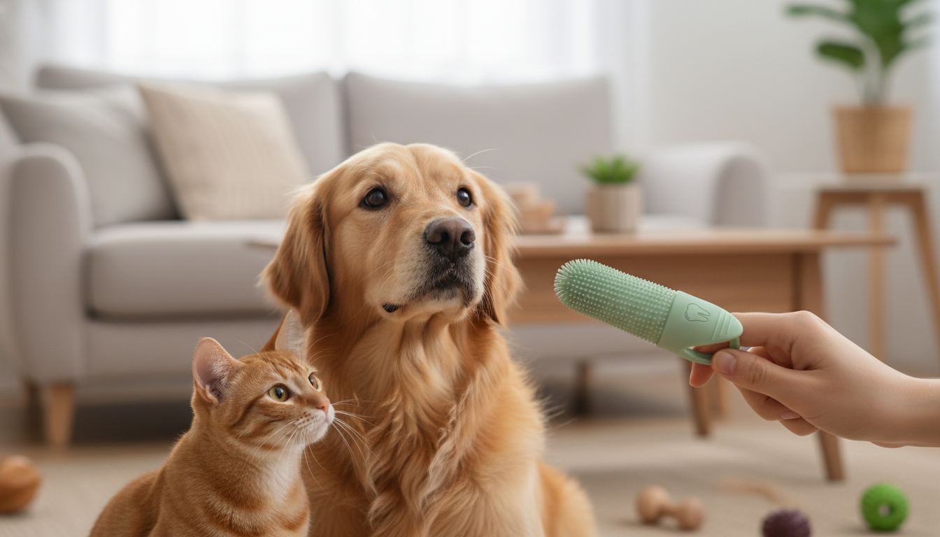 360° Silicone Finger Toothbrush: Gentle Pet Dental Care