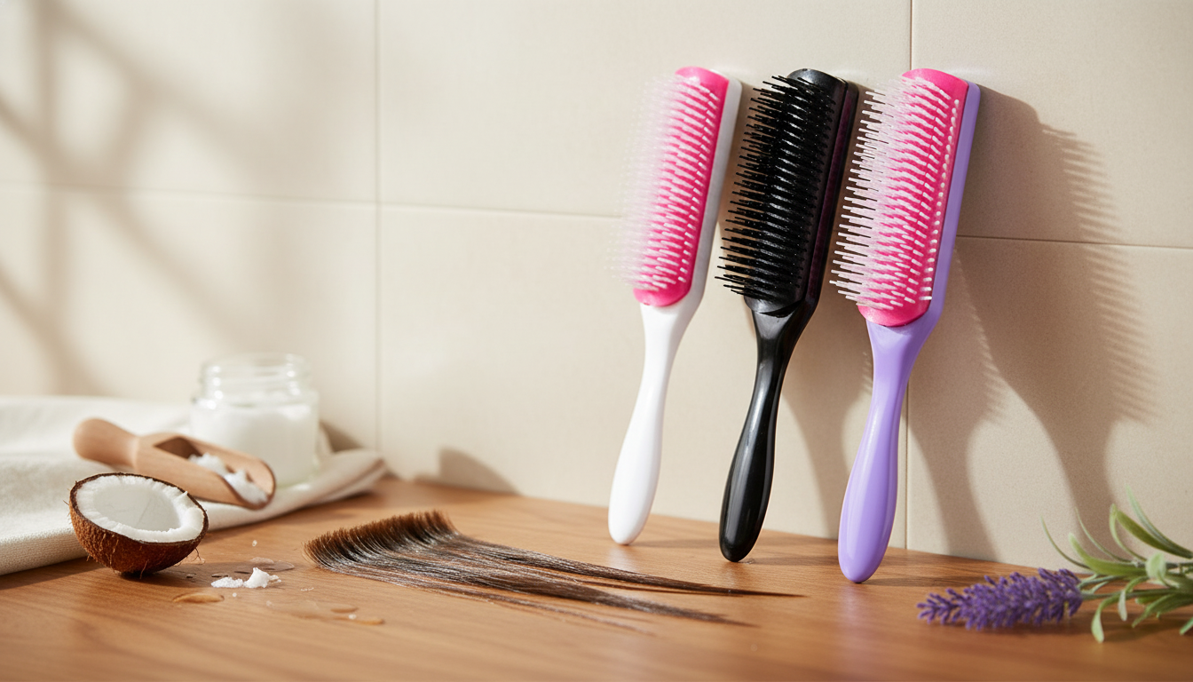 9-Row Brush Guide: Detangle, Define & Smooth Hair