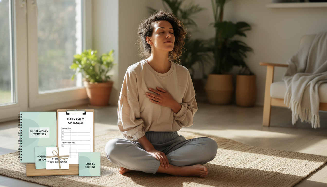 Anxiety Relief Bundle: Mindfulness, Reframes & Checklist