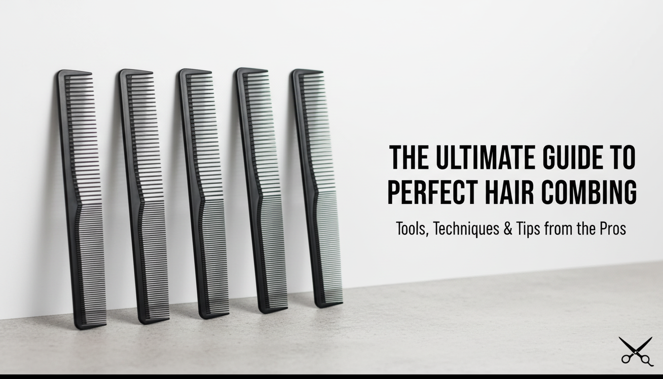 Carbon Fiber Anti-Static Cutting Combs: 5-Piece Set