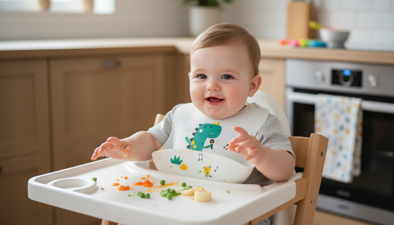Cute Cartoon Silicone Baby Bib: Waterproof & Easy Clean