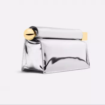Soft PU Evening Clutch for Women with Metal Accent